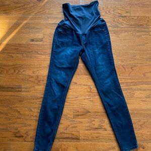 Indigo blue maternity jeans